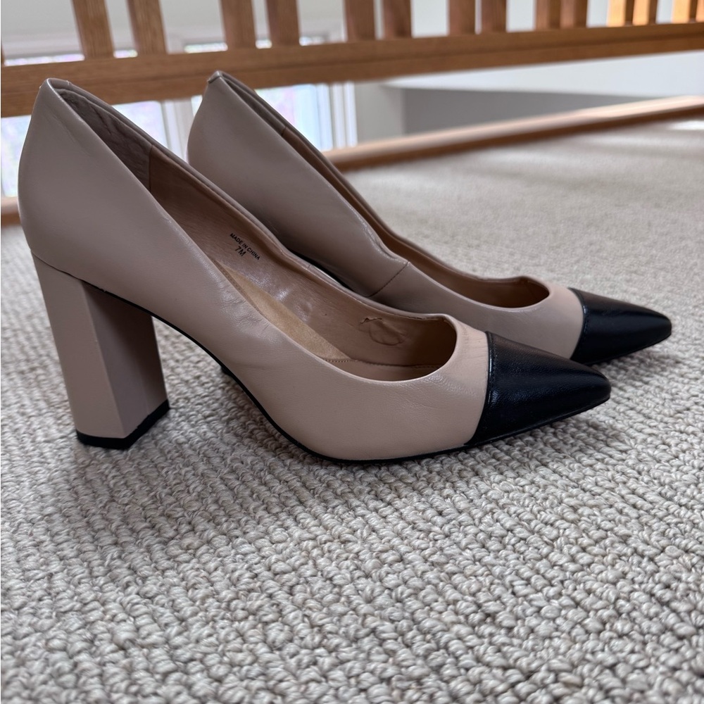Banana Republic Two-Tone Block Heel Pumps